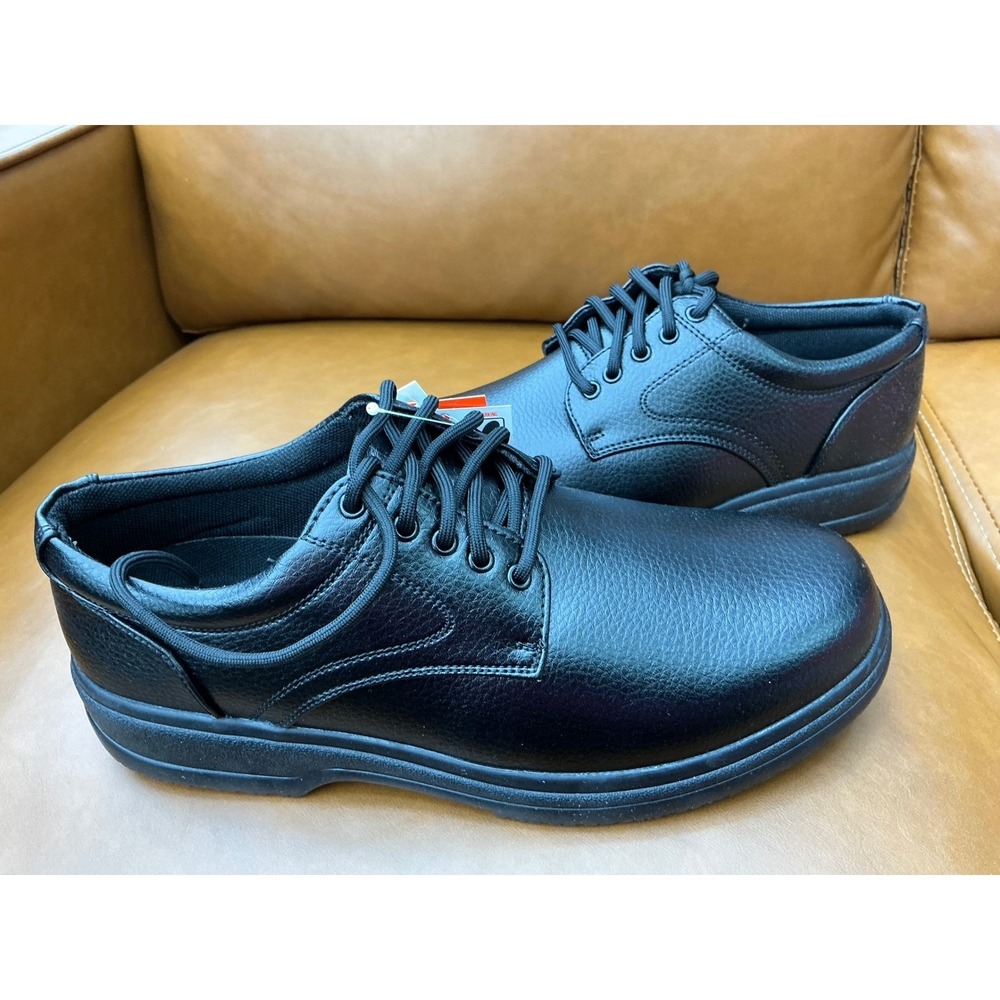 DS Work Service Shoes Mens 9W Black New Slip Resistant Vega‎ Oxfords #24437
